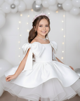 Rochie roz eleganta pentru fete, din tafta - Barbie