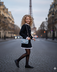 Compleu negru casual, fusta si sacou pentru fete - Kim