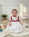 Rochie din bumbac brodat cu floricele pentru fete - Sienna