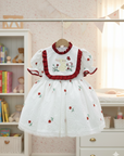 Rochie din bumbac brodat cu floricele pentru fete - Sienna