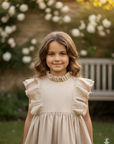Rochie casual din in cu dantela pentru fete - Evie