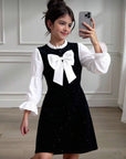 Rochie casual neagra din catifea cu glitter - 18-24 LUNI, 2-3 ANI, 4-5 ANI, 7 ANI, 8 ANI, 9 ANI
