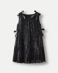 Rochie bleumarin din paiate accesorizata cu fundite pentru fete - 6 ani LIVRARE 24H