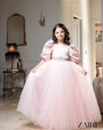 Rochie roz lunga eleganta de ocazie pentru fete - Stephanie