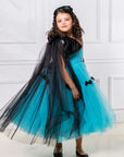 Rochie Eleganta fete, cu fundite negre - 10 ani si 11 ani - LIVRARE 24H