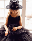 Rochie neagra cu volane din tulle pentru fete - Cindy