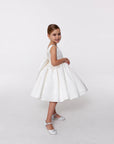 Rochie alba eleganta din tafta pentru fete - 11 ani LIVRARE 24H
