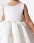 Rochie alba eleganta din tafta pentru fete - 11 ani LIVRARE 24H
