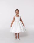 Rochie alba eleganta din tafta pentru fete - 11 ani LIVRARE 24H