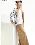 Compleu elegant pentru fete, sacou din paiete si pantalon evazat - Dorly