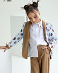 Compleu elegant pentru fete, sacou din paiete si pantalon evazat - Dorly