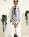 Compleu elegant pentru fete, vesta din paiete si fusta - Theea