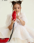 Rochie nude eleganta din tulle glitter pentru fete - Betina