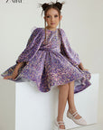 Rochie lila eleganta din paiete pentru fete - Violetta
