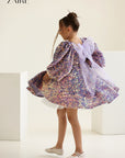 Rochie lila eleganta din paiete pentru fete - Violetta