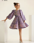 Rochie lila eleganta din paiete pentru fete - Violetta