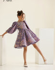 Rochie lila eleganta din paiete pentru fete - Violetta