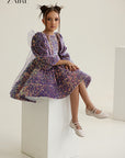 Rochie lila eleganta din paiete pentru fete - Violetta