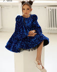 Rochie lila eleganta din paiete pentru fete - Violetta