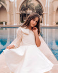 Rochie crem eleganta pentru fete - Aisha