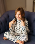 Pijama Copii, imprimeu palmieri - Personalizare Broderie