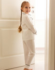 Pijama Copii, clasica albă  - Personalizare Broderie