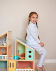 Pijama bleu pentru copii - Personalizare Broderie