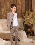Costum elegant din in pentru baieti - Henry