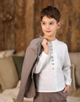 Costum elegant din in pentru baieti - Henry