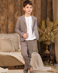 Costum elegant din in pentru baieti - Henry