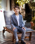 Sacou gri elegant din stofa pentru baieti - Mateo