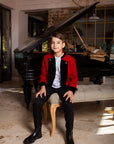 Pantaloni negrii eleganti din stofa pentru baieti - Nolan