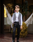 Pantaloni negrii eleganti din stofa pentru baieti - Nolan