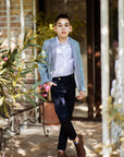 Costum bleumarin elegant sacou si pantaloni pentru baieti - Diego