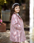 Rochie Eleganta Fete din tweed roz - Millie