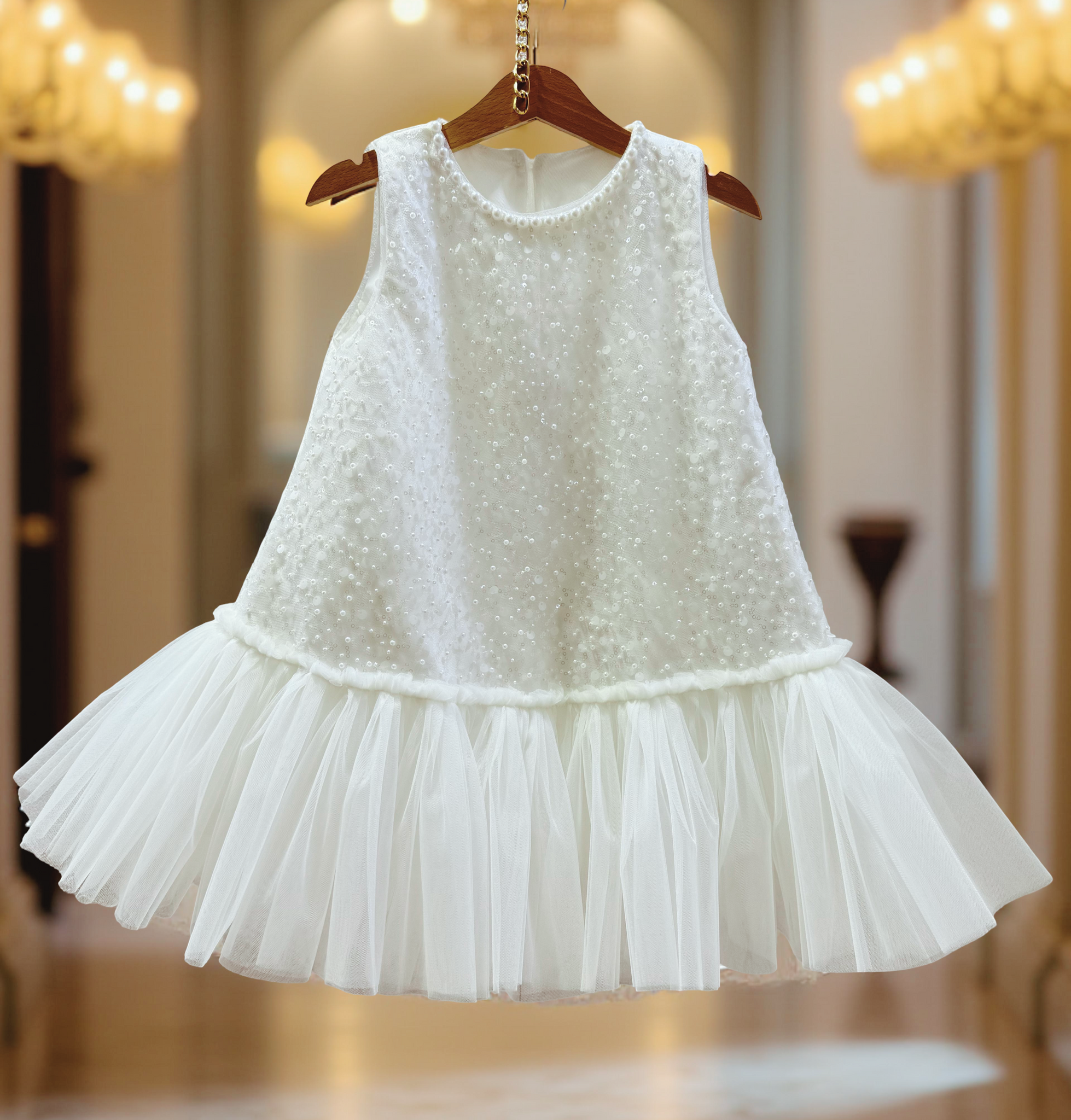 Nou ZAIRE Rochie alba eleganta din dantela alba…