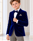 Sacou elegant din catifea roșie pentru băieți - Arthur
