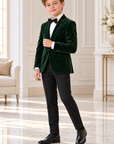 Sacou elegant din catifea roșie pentru băieți - Arthur