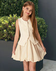 Compleu casual din in pentru fete - Mara
