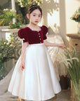 Rochie eleganta din catifea si tafta pentru fete - Ellie