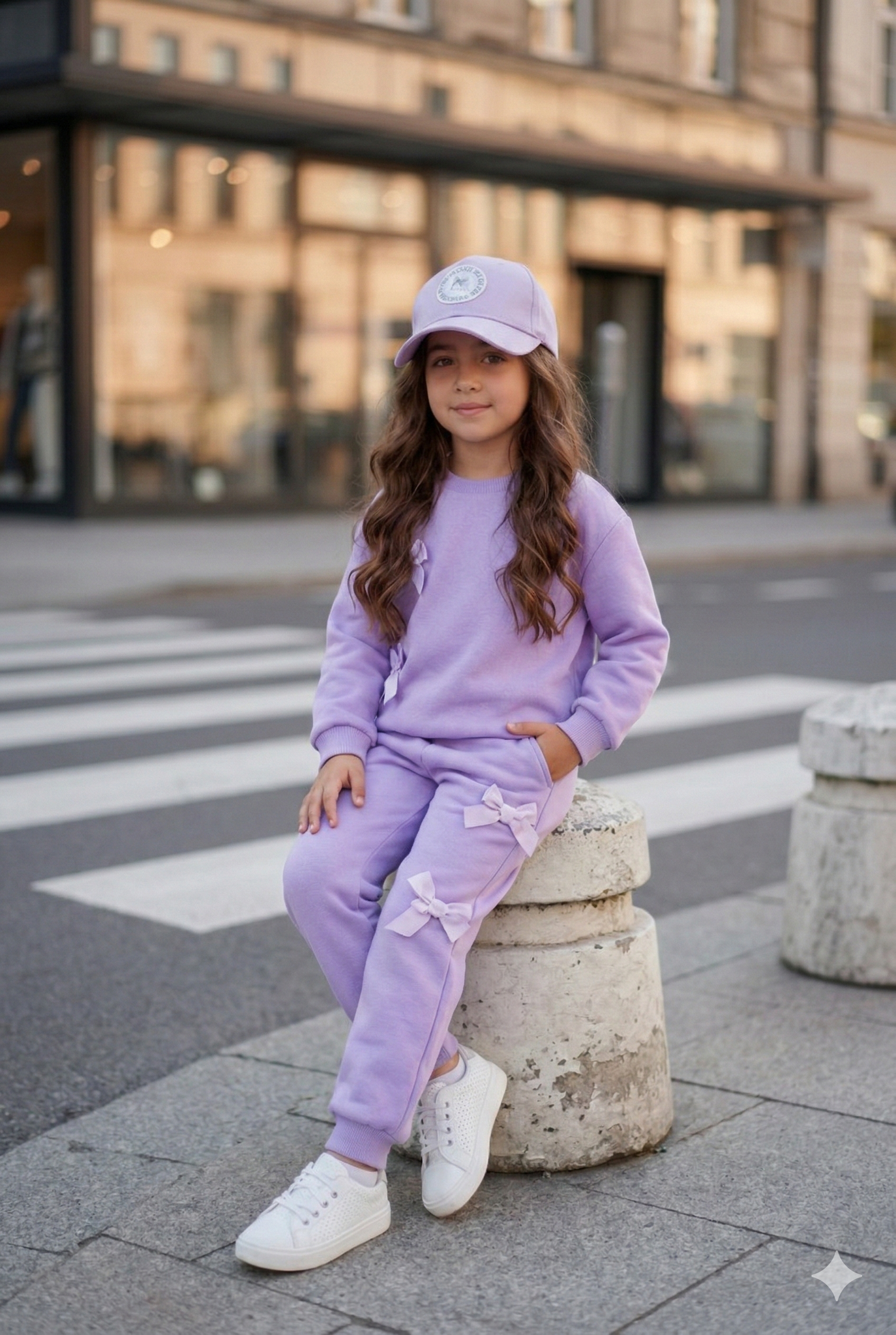 Trening casual rosu cu fundite pentru fete - Miky