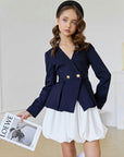 Compleu casual sacou si fusta pentru fete - Julia