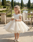 Rochie ivory eleganta cu floricele pentru fete - Aziza