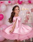 Rochie roz eleganta pentru fete, din tafta - Barbie