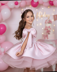 Rochie roz eleganta pentru fete, din tafta - Barbie