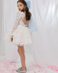 Rochie alba eleganta din dantela pentru fete  - Zara