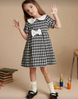 Rochie casual din stofa tweed pentru fete - Amani