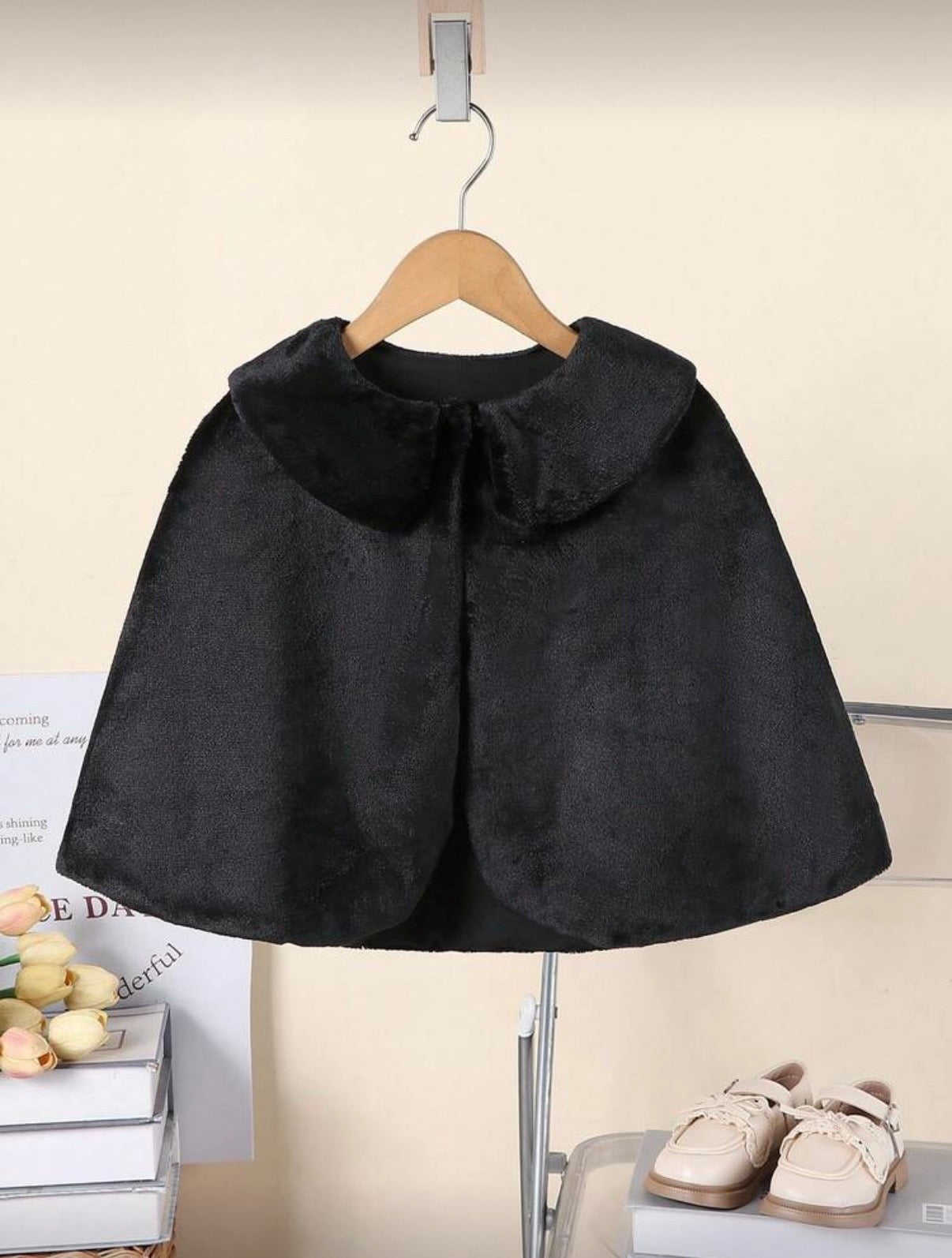 Capa roz eleganta din blanita ecologica pentru fete - Annabelle