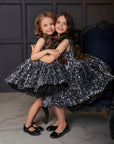 Rochie aurie eleganta din paiete pentru fete - Millie