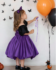 Rochie mov din tafta Halloween Party pentru fete - 18